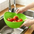 thumbnail image 4 of Colanlan Rice Washer Strainer with Handle (Large Green), 4 of 5