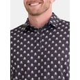 thumbnail image 2 of Birdie Bound Men's and Big Men's Halloween Skull Skeleton Head Print Golf Polo Shirt with Short Sleeves, Sizes S-5XL, 2 of 5