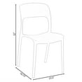 thumbnail image 7 of Modern Plastic Outdoor Dining Chair with Open Curved Back, 7 of 7