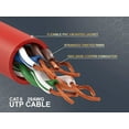 thumbnail image 2 of Cable Leader 6ft Slim Cat6 28AWG UTP Ethernet Network Patch Cable Snagless, Red, 2 of 3