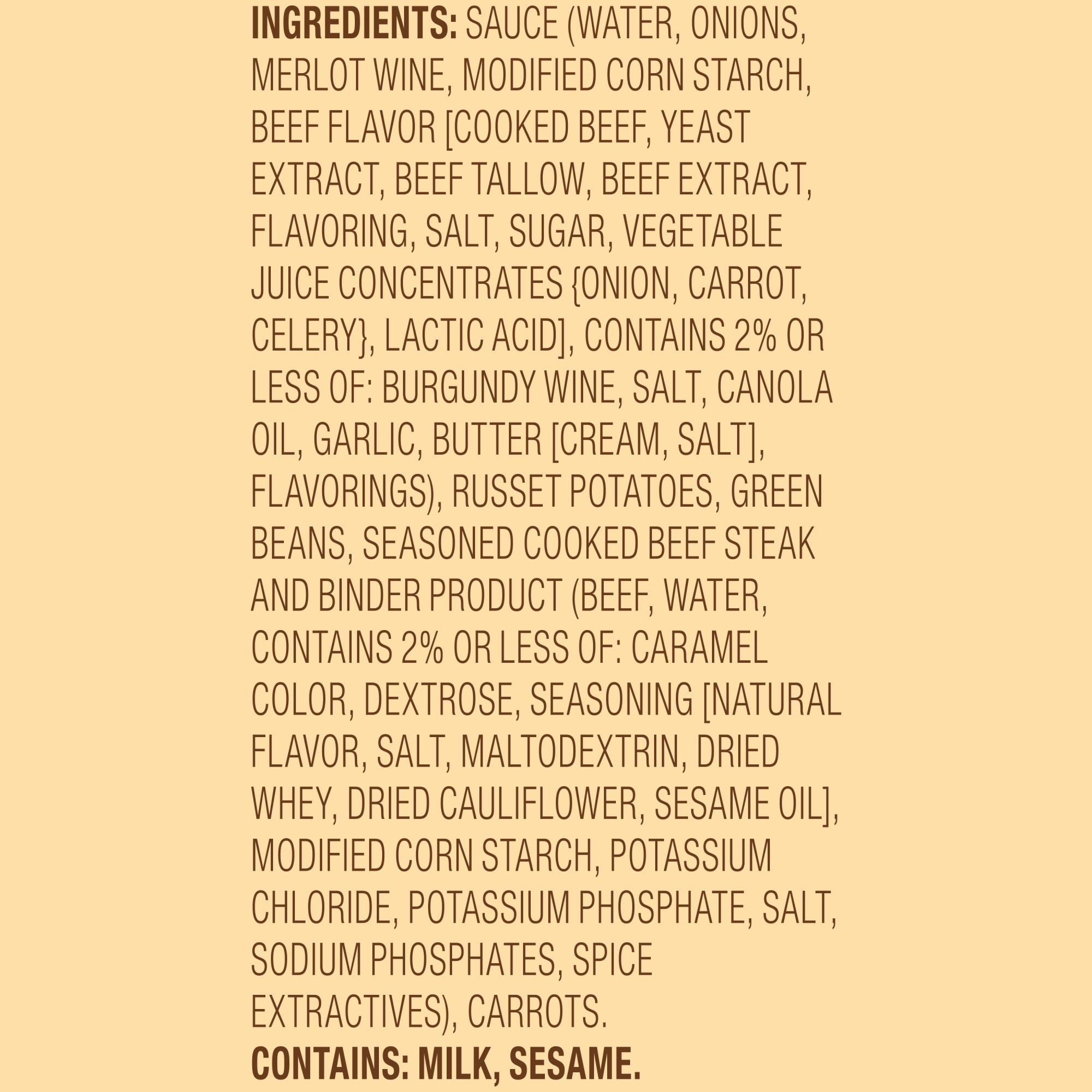 Healthy Choice Cafe Steamers Beef Merlot, High Protein Frozen Meal, 9.5 oz. Bowl