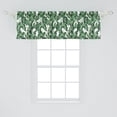 thumbnail image 2 of Leaves Window Valance, Tropical Botanical Leaf Ivy Branches Foliage Garden Repeated Artwork, Curtain Valance for Kitchen Bedroom with Rod Pocket, 54" X 18", Green Cinnamon and White, by Ambesonne, 2 of 2