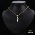 thumbnail image 3 of 14K Gold Italian Bull’s Horn Pendant - Cornicello Good Luck Charm Pendant - High Polished Finish - Fine Jewelry for Men & Women, 3 of 4