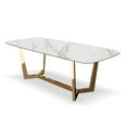 thumbnail image 2 of Furniture of America Agorthin Metal 7-Piece Dining Set in Gold, 2 of 6