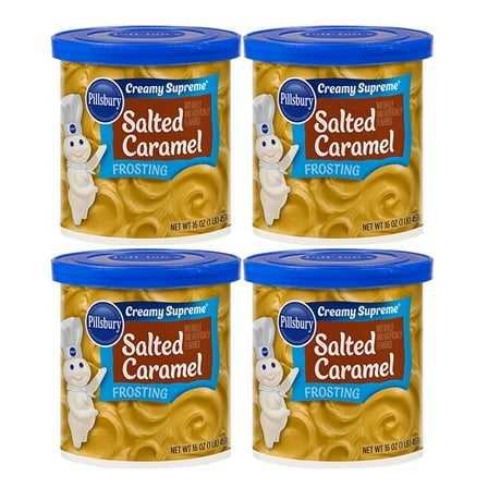 Pillsbury Creamy Supreme Salted Caramel Flavored Frosting, 16 oz - Palatize Pack of 4