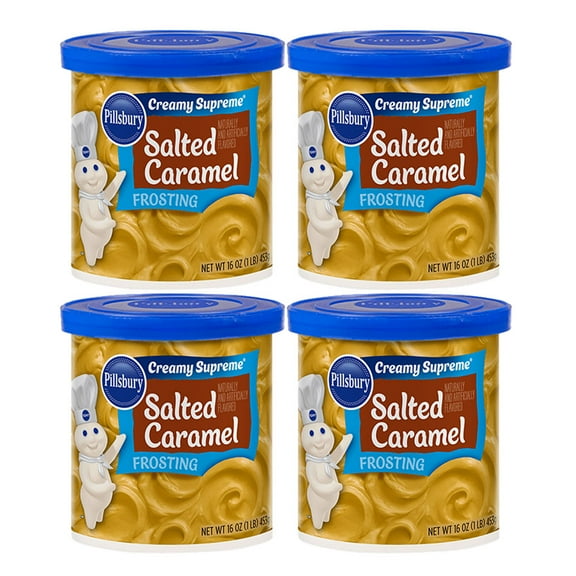 Pillsbury Creamy Supreme Salted Caramel Flavored Frosting, 16 oz - Palatize Pack of 4
