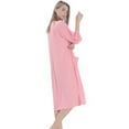 thumbnail image 3 of Women Robes Zipper Front 3/4 Sleeve Full Length Housecoat with Pockets Loungewear, 3 of 6