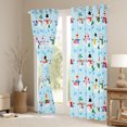 thumbnail image 3 of Feelyou Funny Winter Snowman Curtains Pack of 2 (42x84 Each) for Kids, Christmas Snowflake Curtains Blackout, Happy New Year Bedroom Curtains, Window Curtains Bedroom Decor, 3 of 6