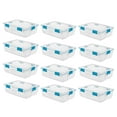 thumbnail image 1 of Sterilite 37 Quart Clear Plastic Storage Tote Bin with Secure Lids, 12 Pack, 1 of 6