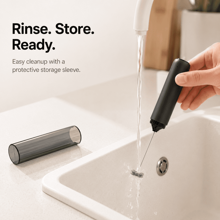 Amumu Rechargeable Handheld Milk Frother photo 3