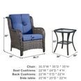 thumbnail image 6 of POCASSY Polyethylene (PE) Wicker 2 - Person Seating Group with Cushions, 6 of 6