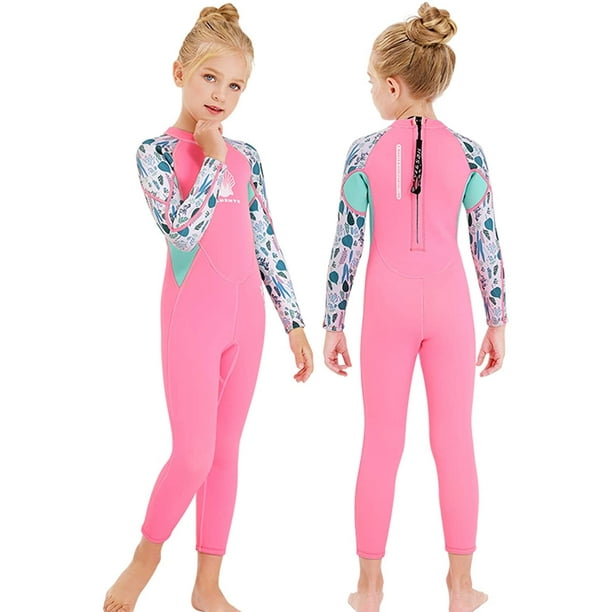 Girls Wetsuit Kids Thermal Swimsuit 2.5mm Children Neoprene Diving Suit 