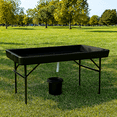 thumbnail image 4 of Modern Home 4' Portable Folding Party Ice Bin Table with Skirt (Black), 4 of 7