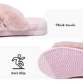 thumbnail image 5 of LORDFON Fluffy Open Toe Slippers for Women,Fuzzy Furry Cross Band Memory Foam Bedroom Plush House Womens Slippers, 5 of 6