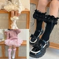 thumbnail image 3 of Osdhezcn Knitted Cotton Socks Baby Kneehigh Socks Little Girl Socks Lace Trim Socks, 3 of 20