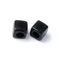 thumbnail image 3 of 100pcs Acrylic European Beads Large Hole Beads Cube Black 7x7x7mm Hole: 4mm, 3 of 3