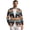 Aztec Horse Pattern, variant on Vintage Distressed Mexican Flag Formal Dress Jacket, One Button Men's Suits Slim Fit Polyester Blazer for Casual