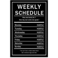 thumbnail image 2 of Hustle Weekly Schedule Motivational Canvas Wall Art Motivational Posters Rising Grind Picture Inspiring Entrepreneurs Quote Posters Print Artwork Office Decoration Frames Ready to Hang12x18, 2 of 6