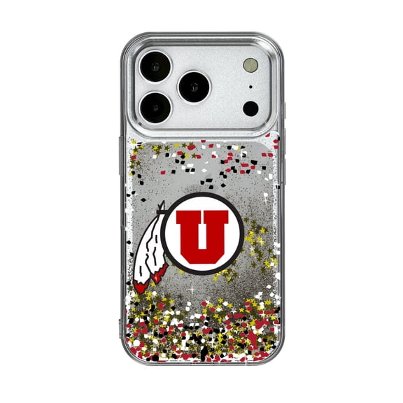 Utah Utes iPhone Glitter Confetti Design Case