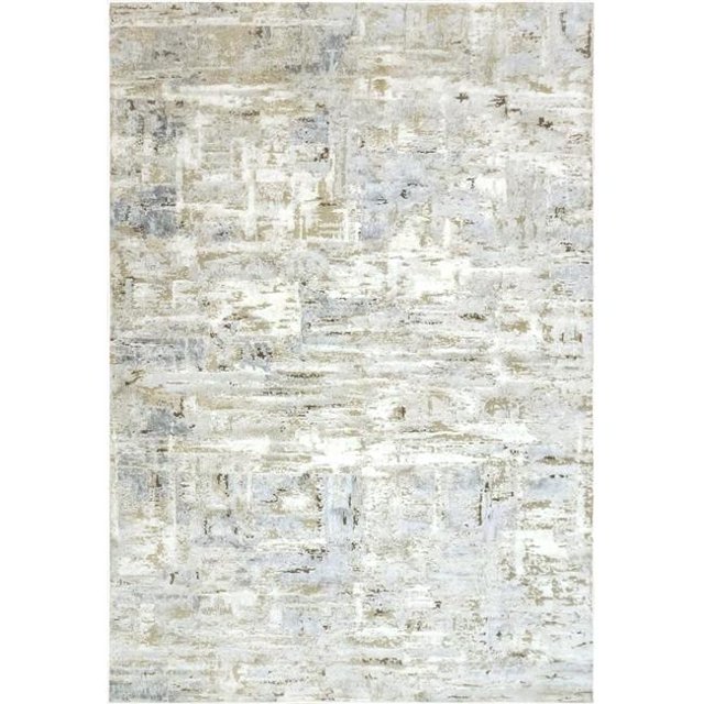 Dynamic Rugs CU912982076242 7 Pi 10 Po x 10 Pi 10 Po Château 98207 Rectangle Tapis Moderne - 6242 Beige & Bleu
