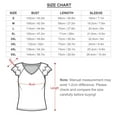thumbnail image 7 of Kuromi And My Melody Womens Summer Tops Ruffle Short Sleeve Tunic Tops V Neck Loose Fit Flowy T-Shirts, 7 of 7