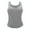 Gray, variant on Einccm Women's Ribbed V Neck Tank Top with Built-in Bra Scalloped Neckline Fitted Camisole Sleeveless Undershirt for Casual Summer Layering Yoga Workout Basic Fashion