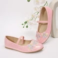 thumbnail image 4 of LuckLilac Girls Pink Glitter Flats Flower Dress Ballet Flat Shoes for 8 Toddler Party Wedding School, 4 of 5