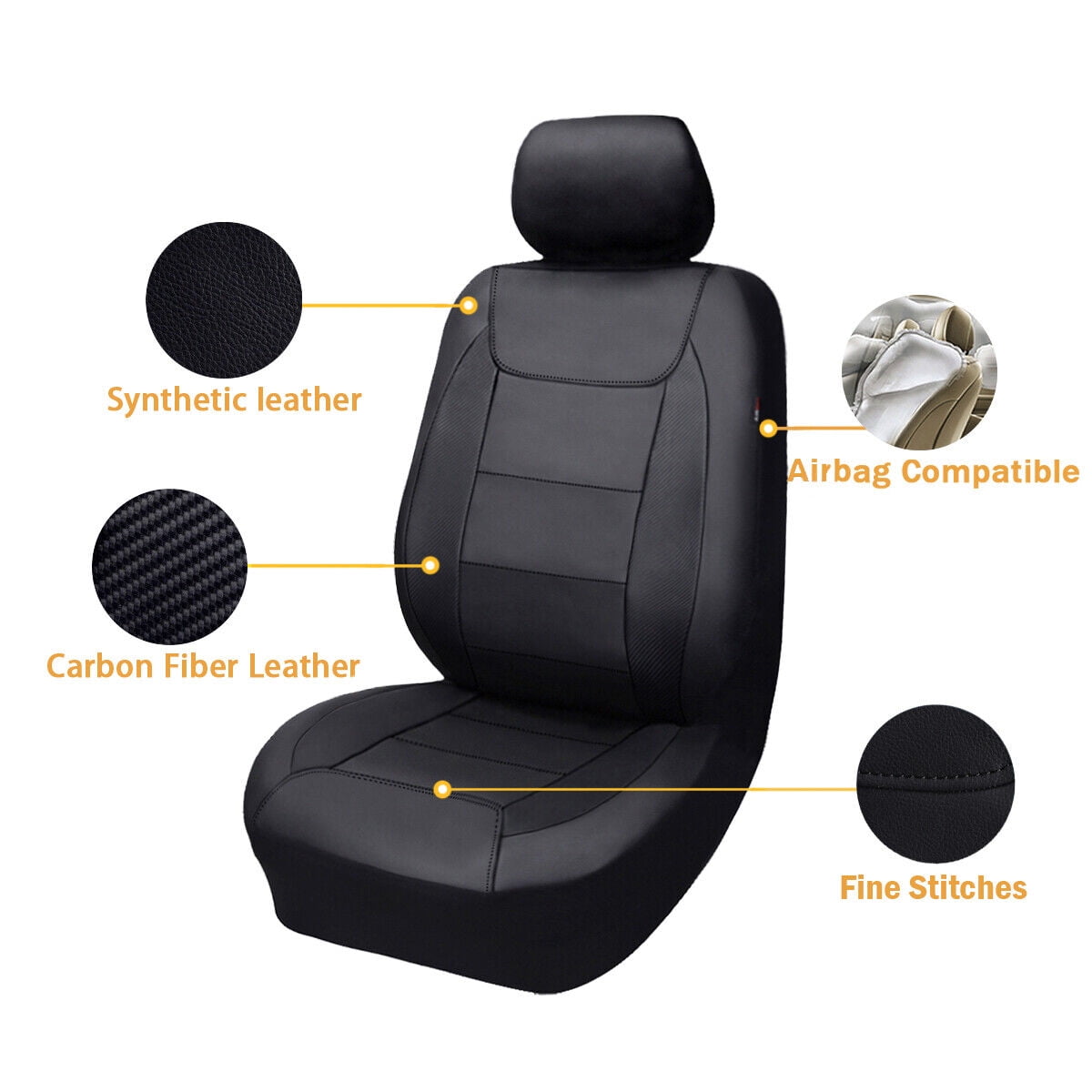 Flying Banner Full Set Deluxe Automotive Leather Universal Car Seat Covers Interior Car SUV Pick up