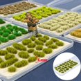 thumbnail image 4 of pitrice 25x Simulation Cluster Green Grass for Train Scenery Decor Accessory Light Green 6mm 1Set, 4 of 6