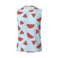 thumbnail image 6 of Lsque Watermelon Print Men's Cotton Blend Sleeveless Muscle Shirts (S-3XL)- Moisture Wicking, Odor Protection, UPF 30+,3X-Large, 6 of 8