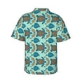 thumbnail image 3 of Fotbe Turtles And Seahorses Hawaiian Shirt for Men Unisex Summer Beach Casual Short Sleeve Cotton Linen Button Down Shirts-3X-Large, 3 of 9