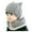 Grey, variant on Crochet Earflap Hats Baby Boy Girl Winter Hat Cat Beanie Hat with Scarf Lined Knitted Cap