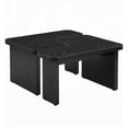 thumbnail image 6 of Modern Rectangle Wood Detachable Coffee Table - 47.24*23.62 inch & 35.43*31.49 inch for Dining Room & Garden, Black, 6 of 15