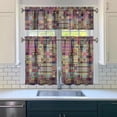 thumbnail image 3 of Boho Kitchen Curtains for Windows – Rustic Tribal Floral Print Cafe Curtains, Vintage Bohemian Geometric Panels for Home Décor, 3 of 6