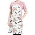 thumbnail image 5 of Pioneer Flower Floral Print Pattern Apron for Women and Men, Cotton Linen Waterproof with Pockets, Adjustable, 33x27 Inch for Kitchen, Gardening, BBQ, Salon, 5 of 6