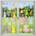 thumbnail image 5 of Easter Window Clings 6 Sheets | Double Sided Spring Bunny, Carrot, Eggs & Flower Stickers | Reusable Glass Decor | Happy Easter Static Window Decorations for Home, Office, Shop, Restaurant, 5 of 6