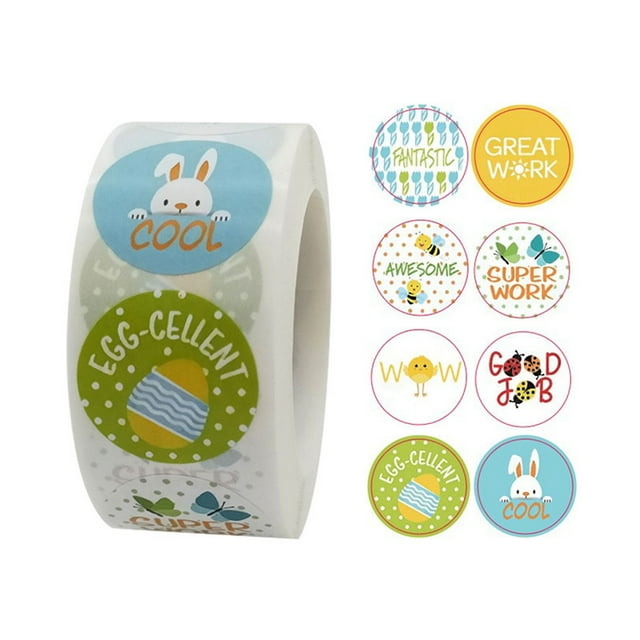 RKSTN window privacy film Paster A 500PCS 's Motivational Sticker Christmas Holiday Gift Decorating Label