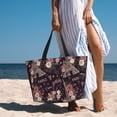 thumbnail image 3 of Wukai Romantic Paris Print Zipper Bag,large Beach Tote Bag,Waterproof Sandproof Bag,Grocery and Picnic Tote Travel Bag, 3 of 5