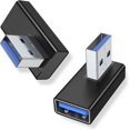thumbnail image 1 of 90 Degree USB 3.0 Adapter 2 Pack, Right Angle USB A Male to, 1 of 5