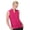 Fuchsia, variant on Monterey Club Women's Honeycomb Texture Solid Sleeveless Golf Polo Shirt #2185