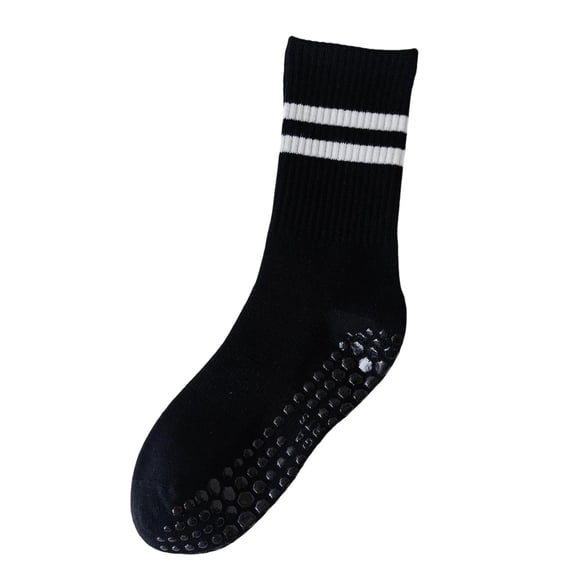 Gytharion Women's Non-slip Socks Yoga Pilates Fitness Crew Socks Moisture-wicking Breathable Stripes Exercise Socks