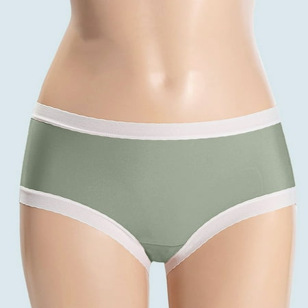

nsendm Shapewear Sport Panties Plus Size High Waist Cotton Breathable Panty Women Dot Briefs Comfort Choice Panties plus Size Underpants Green Large