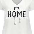 thumbnail image 4 of Inktastic It's Home Alabama State Outline Distressed Text Women's Plus Size V-Neck T-Shirt, 4 of 5