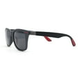 thumbnail image 3 of Polarized Hipster Horn Rim Mens Rectangular Retro Sunglasses Carbon Fiber Print - Black, 3 of 4
