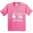 thumbnail image 3 of Inktastic Magical 5th Birthday Rainbow Unicorn with Star Youth T-Shirt, 3 of 5