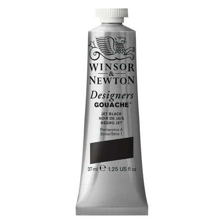 UPC: 0000050947171 | Winsor & Newton Designers Gouache Color  37ml Tube  Jet Black