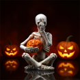 thumbnail image 3 of Halloween Skeleton Decorations, Light Up Jack O Lantern, Spooky Halloween Decor, Halloween Pumpkin Decor for Indoor Outdoor Fall Home, 1 Piece, 3 of 5
