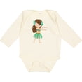 thumbnail image 3 of Inktastic Brown Haired Hula Girl Girls Long Sleeve Baby Bodysuit, 3 of 5