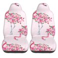 thumbnail image 1 of LAKIMCT Blooming Flamingo Flowers Car Seat Covers Vehicle Front Seat Covers Universal Fit Seat Protector, 1 of 9