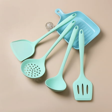 

5pcs Silicone Kitchen Cooking Utensils Set Non Stick And Heat Resistant Kitchen Spatula Spoon Food Grade Kitchen Tools Kitchen Supplies